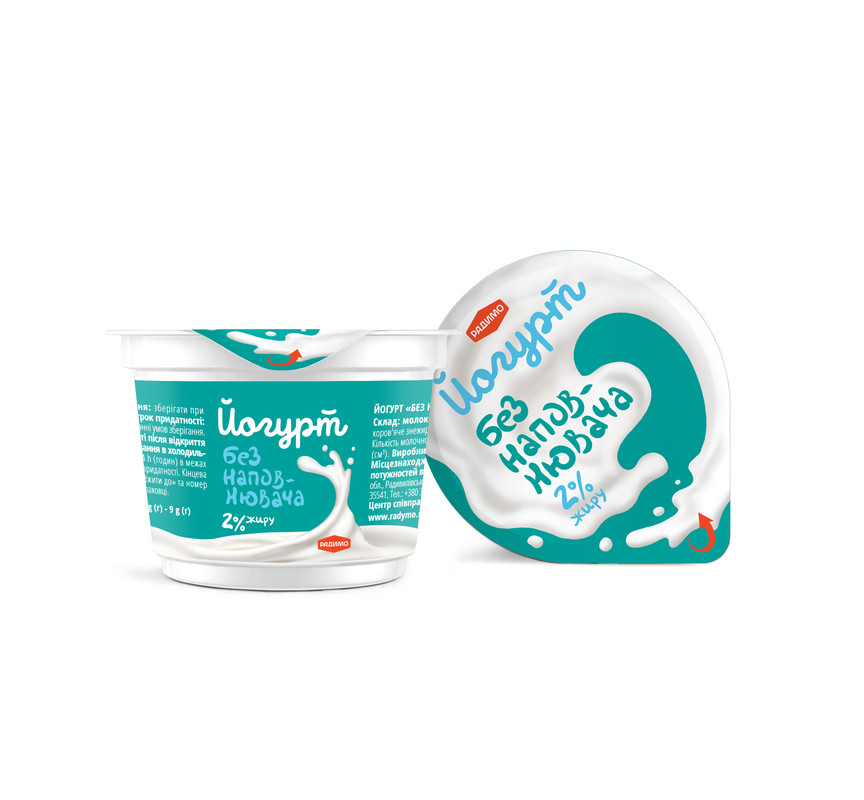 Йогурт РАДИМО "Без наповнювача" стакан, 2,0% жиру, 250г